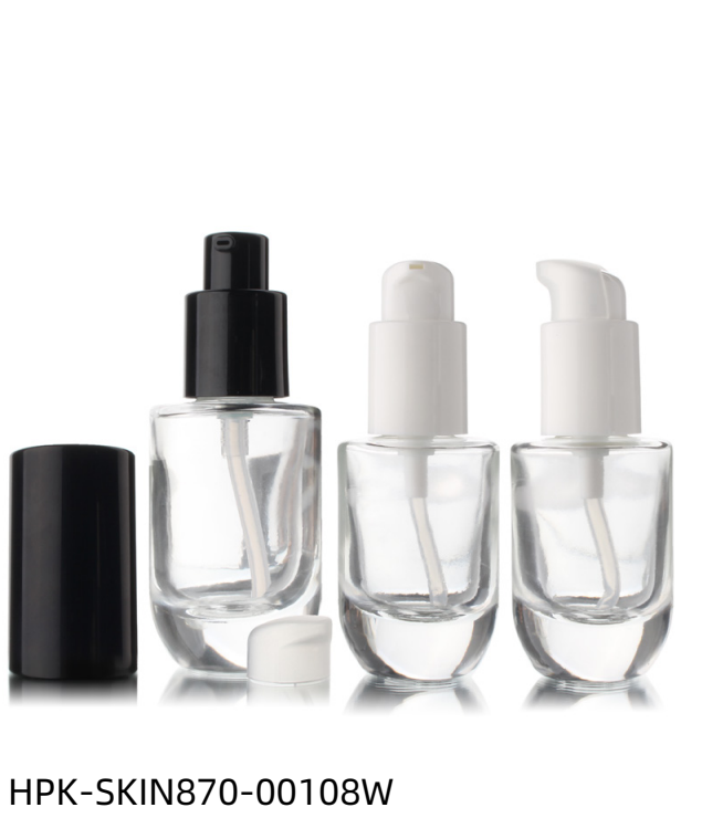 U-shaped Thick Base Glass Lotion Bottle & Pipette Dropper Bottle